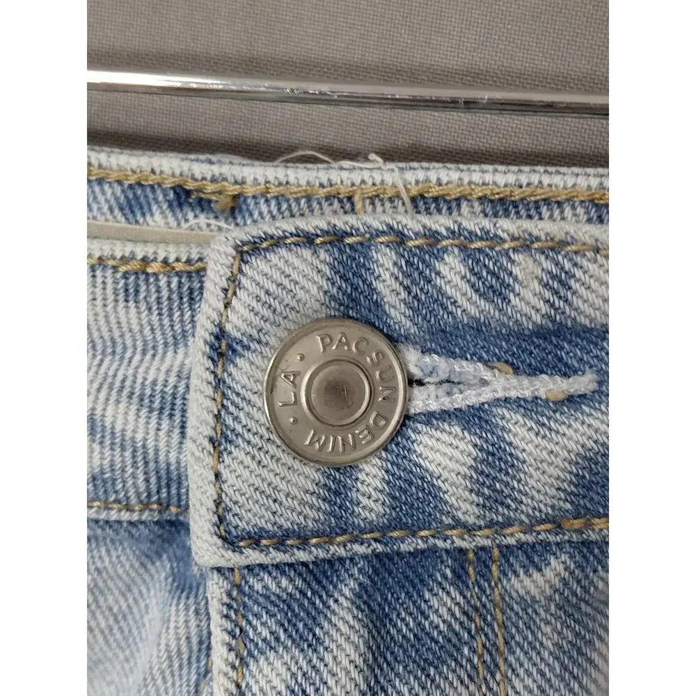 PACSUN LOS ANGELES High Rise Short Denim Shorts Blue Size 28